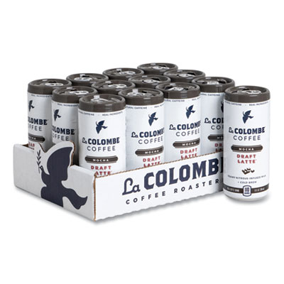 La Colombe Cold Brew Draft Latte, Mocha, 9 oz Can, 12/Carton (LCT00001)