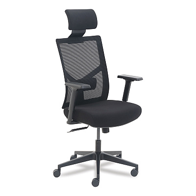 La-Z-Boy Mesh Back Molded Foam Task Chair, Supports Up to 275 lb, Black Seat/Back (LZB60021)