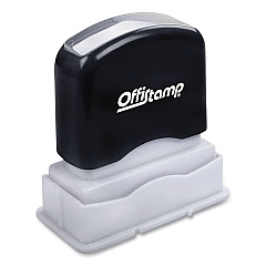Offistamp Pre-Inked Message Stamp, PAST DUE, 1.63" x 0.38", Red Ink (MKG34526)