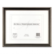 NuDell Prestige Series Executive Document and Photo Frame with Three-Way Mat, Plastic, 11 x 14 Insert, Black/Gold (17602)