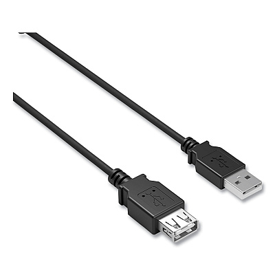 NXT Technologies USB 2.0 Extension Cable, 6 ft, Black (NXT24400022)