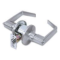 Tell Light Duty Commercial Entry Lever Lockset, Satin Chrome Finish (PFQCL100200)