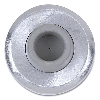 Tell Concave Wall Bumper, 5 x 2 x 6, Satin Chrome (PFQDT100084)