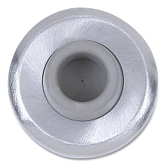 Tell Concave Wall Bumper, 5 x 2 x 6, Satin Chrome (PFQDT100084)