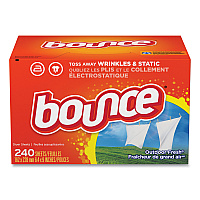 Bounce Fabric Softener Sheets, Outdoor Fresh, 240 Sheets/Pack (PGC07312)