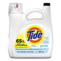 Tide Free and Gentle Liquid Laundry Detergent, 107 Loads, 154 oz Pump Bottle (PGC57471)
