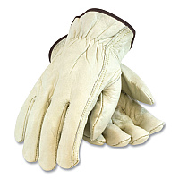 PIP Economy Grade Top-Grain Cowhide Leather Drivers Gloves, Medium, Tan (PID68162M)