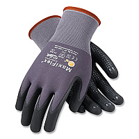 MaxiFlex Endurance Seamless Knit Nylon Gloves, Large (Size 9), Gray/Black, 12 Pairs (PID34844L)