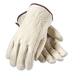 PIP Top-Grain Pigskin Leather Drivers Gloves, Economy Grade, X-Large, Gray (PID70361XL)
