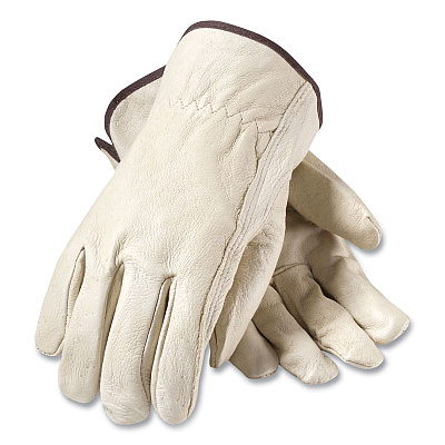 PIP Top-Grain Pigskin Leather Drivers Gloves, Economy Grade, X-Large, Gray (PID70361XL)