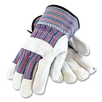 PIP Shoulder Split Cowhide Leather Palm Gloves, B/C Grade, X-Large, Blue/Gray, 12 Pairs (PID847532XL)