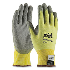 PIP G-Tek KEV Cut-Resistant Seamless-Knit Gloves, Large (Size 9), Yellow/Gray, 12 Pairs (PID09K1250L)