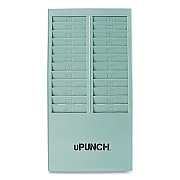 uPunch Time Card Rack, 24 Pockets, Gray (PPZHNTCR24)