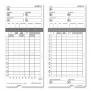 Time Clock Cards for uPunch HN4000, Two Sides, 7.37 x 3.37, 50/Pack (HNTCL2050)