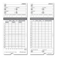 Time Clock Cards for uPunch HN4000, Two Sides, 7.37 x 3.37, 50/Pack (PPZHNTCL2050)