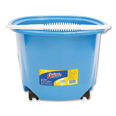 Quickie EZ-Glide Bucket on Wheels, 5 qt, Blue (QCK20000ZQK)