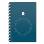 Rocketbook Wave Smart Reusable Notebook, Dotted Rule, Blue Cover, (40) 8.9 x 6 Sheets (WAVEKA)