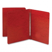 Prong Fastener Pressboard Report Cover, Side Opening, Two-Piece Prong Fastener, 3" Capacity, 8.5 x 11, Bright Red, 25/Box
