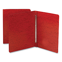 Smead Prong Fastener Pressboard Report Cover, Side Opening, Two-Piece Prong Fastener, 3" Capacity, 8.5 x 11, Bright Red, 25/Box (SMD81251BX)
