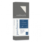 Southworth Parchment Envelope, #10, Commercial Flap, Gummed Closure, 4.13 x 9.5, Ivory, 50/Box (P98410L318)