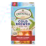 TWININGS Cold Brew Iced Tea Bags, English Classic, 0.07 oz Tea Bag, 20/Box (51331)