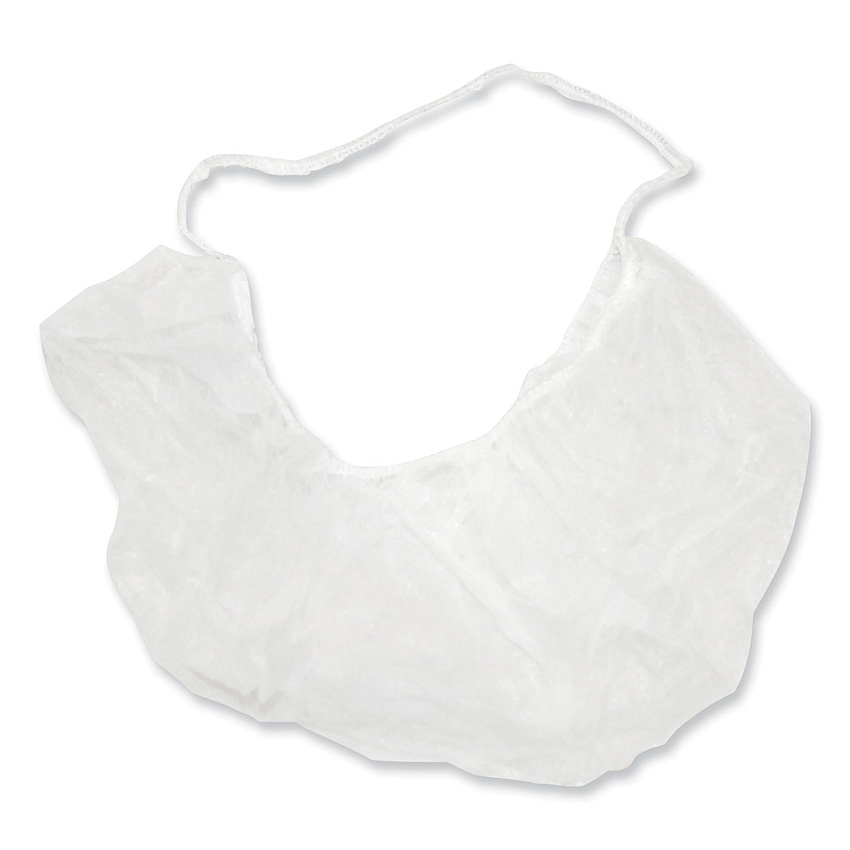 AMBITEX BRD Series Polypropylene Beard Nets, One Size Fits Most, White, 100/Pack, 10 Packs/Carton (TXIBRD1000)