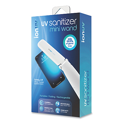Tzumi ionUV Mini Sanitizer Wand, White (TZM7548ST)