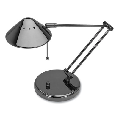 V-Light Classic Halogen Tilt-Arm Desk Lamp, 12" to 15" High, Black Chrome (VSD102BC)