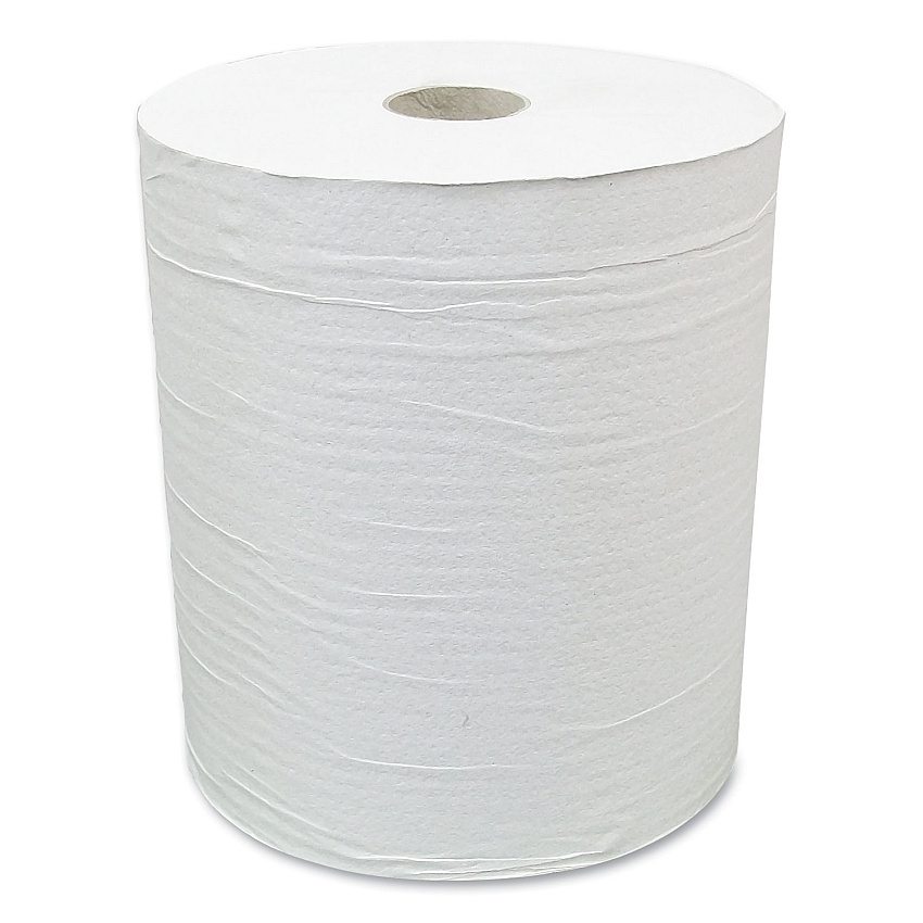 American Paper Converting Hardwound Paper Towel Roll, Eco Green Paper, 1-Ply, 7.88" x 800 ft, White, 6/Carton (APAEN80166)