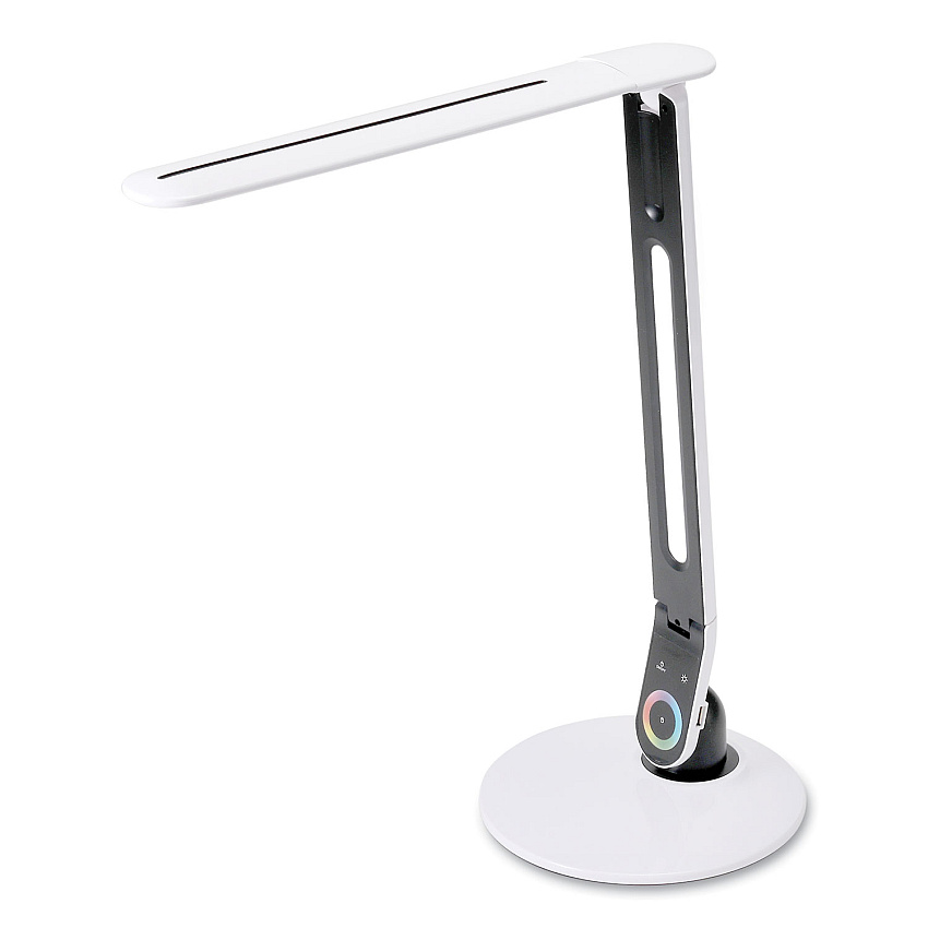 Bostitch Color Changing LED Desk Lamp with RGB Arm, 18.12" High, White (BOSVLED1605BOS)