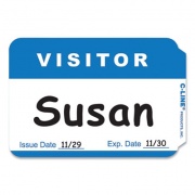 C-Line Self-Adhesive Name Badges, Hello My Name Is, Blue, 3.5 x 2.25, 100/BX (CLI92245)