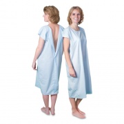 Core Products Cloth Patient Gown, Cotton-Polyester Blend, Large, Chest Size 38" to 42", Blue (PRO953LRG)