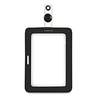 COSCO MyID Badge Holder, Vertical/Horizontal, 3 5/8 x 2 1/4, Black, 1/ea (COS075015)