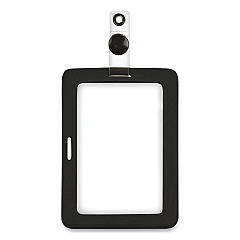 COSCO MyID Badge Holder, Vertical/Horizontal, 3 5/8 x 2 1/4, Black, 1/ea (COS075015)