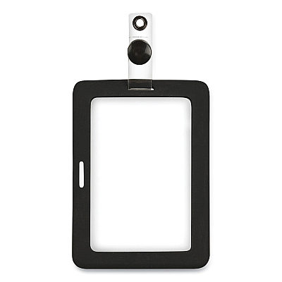 COSCO MyID Badge Holder, Vertical/Horizontal, 3 5/8 x 2 1/4, Black, 1/ea (COS075015)