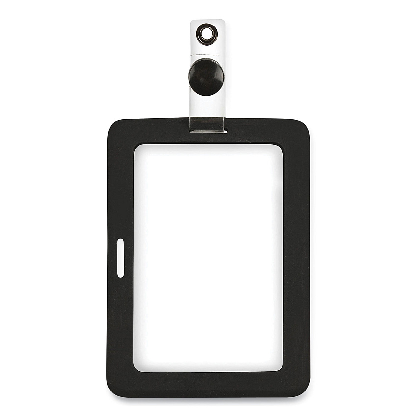 COSCO MyID Badge Holder, Vertical/Horizontal, 3 5/8 x 2 1/4, Black, 1/ea (COS075015)