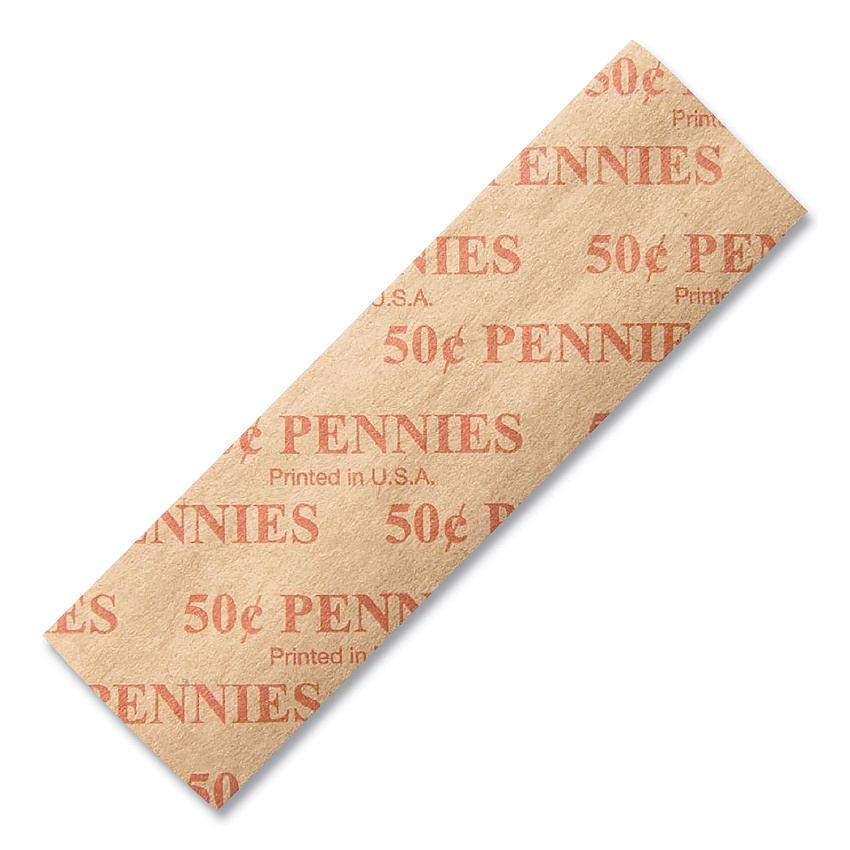 Dunbar Security Products Flat Coin Wrappers, Pennies, $.50, 1000 Wrappers/Box (DBR50PFL)