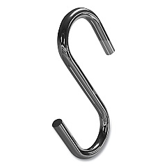 deflecto S Hooks, Metal, Silver, 50/Pack (DEF20013)
