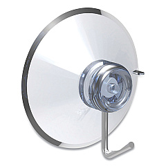 deflecto Suction Cup with Hook, Metal Silver Hook, 25/Pack (DEF20011)