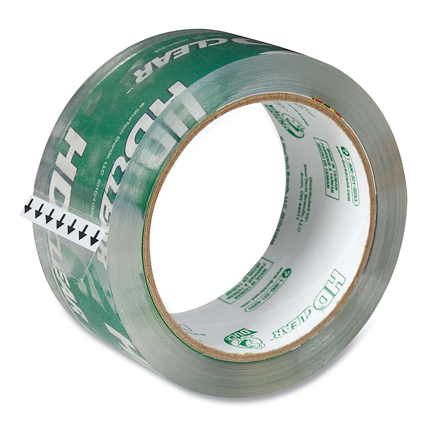 Duck Heavy-Duty Carton Packaging Tape, 3" Core, 1.88" x 54.6 yds, Clear (SC55CLEAR)