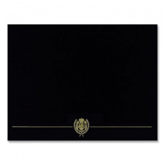 Great Papers Classic Crest Certificate Covers, 9.38 x 12, Black, 5/Pack (903117S)