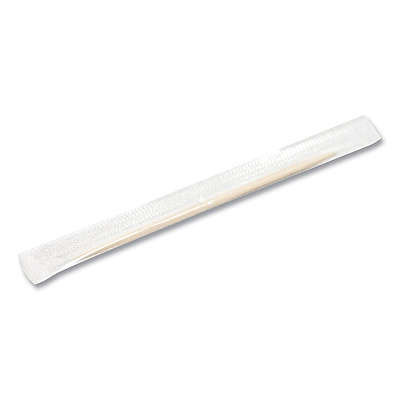 Handgards Individually Wrapped Round Wood Toothpicks, 4", Natural, 1,000/Box, 12 Boxes/Carton (HDGHND14020)