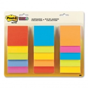 Post-it Notes Super Sticky Pad Collection Assortment Pack, 3" x 3", Energy Boost and Playful Primaries Color Collections, 45 Sheets/Pad, 15 Pads/Pack (65415SSMULTI)