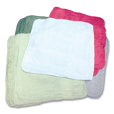 Monarch Brands Qwick Wick Terry Towels, 12 x 12, Assorted Colors, 25 lb Bale (Approximately 280/Bale) (MNHN030C1025)