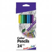 Pentel Arts Color Pencils, 1.98 mm, H (#3), Assorted Lead/Barrel Colors, 24/Pack (CB824PK)