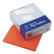 Pendaflex Colored End Tab Folders with Reinforced Double-Ply Straight Cut Tabs, Letter Size, 0.75" Expansion, Orange, 100/Box (H110DOR)