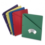 Pendaflex Slash Pocket Project Folders, 3-Hole Punched, Straight Tab, Letter Size, Assorted, 25/Pack (32940PK)