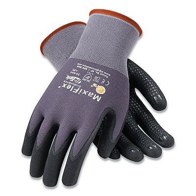 MaxiFlex Endurance Seamless Knit Nylon Gloves, Medium, Gray/Black, 12 Pairs (PID34844M)