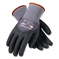 MaxiFlex Ultimate Seamless Knit Nylon Gloves, Nitrile Coated MicroFoam Grip on Palm, Fingers and Knuckles, X-Large, Gray, 12 Pairs (PID34875XL)