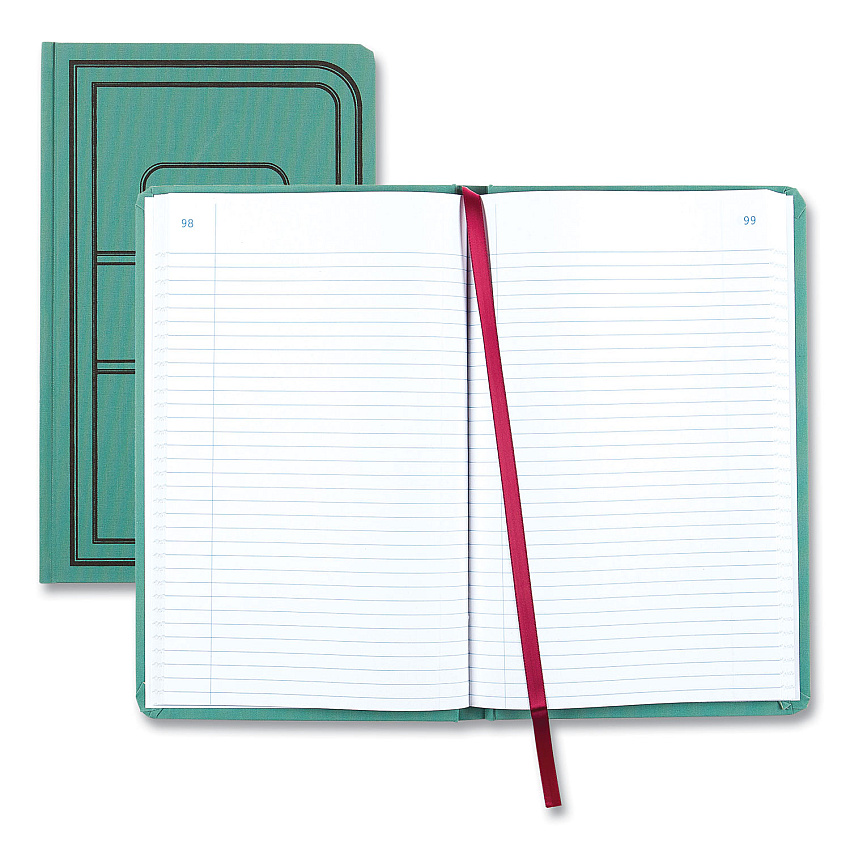 National Tuff Series Record Book, Green Cover, 12 x 7.5 Sheets, 300 Sheets/Book (REDA66300R)
